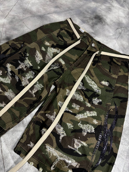 Jorts – CAMO TRIBAL DISTRESSED